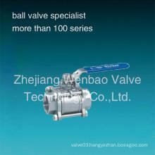 Wb-03 3PC Stainless Steel Female Thread Ball Valve CF8m 1000 Wog